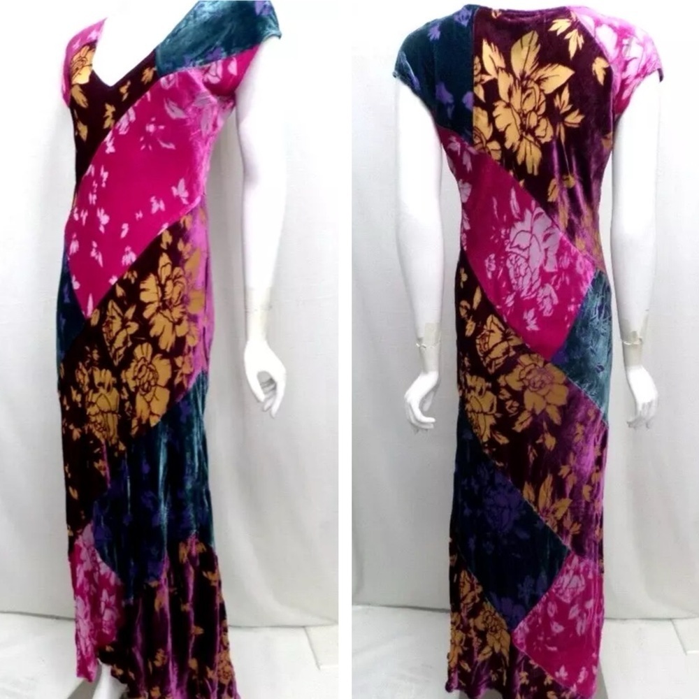 Johnny Was velvet  burnout Solstice Maxi Dress NWT (oversized) - Picture 8 of 12